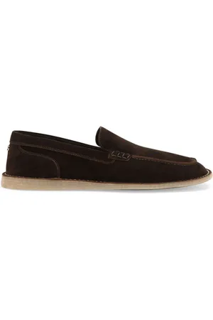 Dolce & Gabbana Loafers i ruskind med DG-plade