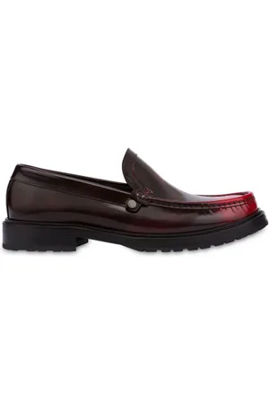 Moschino Loafers i læder med falmet effekt