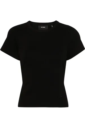 Axel Arigato Ribbet T-shirt med udskæringsdetalje