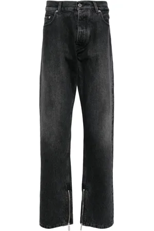 OFF-WHITE Jeans med lynlåsdetalje og lige ben