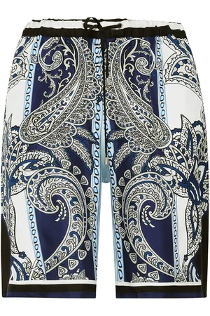 Philipp Plein Silkeshorts med paisleytryk
