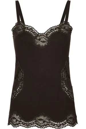 Dolce & Gabbana Strikket camisole med blondedetalje
