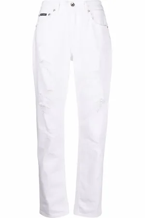 Dolce & Gabbana Boyfriend-jeans med slitageeffekt
