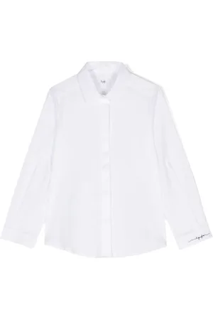Il gufo Skjorte i poplin med broderet logo