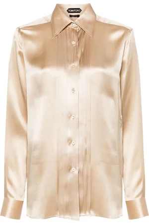 Tom Ford Silkeskjorte med pintuck-detalje