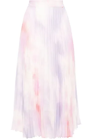 HUGO BOSS Plisseret midi-nederdel med batiktryk