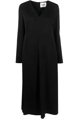 Jil Sander Mellemlang kjole med lange ærmer