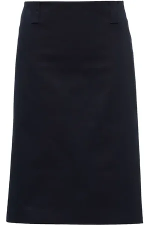 Miu Miu Lige nederdel med logo-applikation