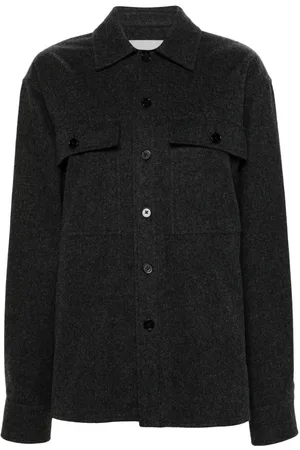Jil Sander Meleret overskjorte i flannel