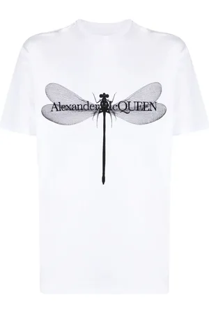 Alexander McQueen T-shirt med guldsmed-tryk