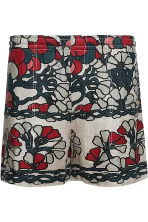 BODE Garden Lattice shorts i hør