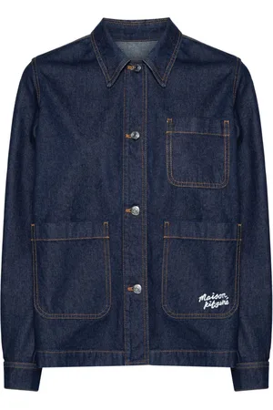 Maison Kitsuné Denimjakke med broderet logo