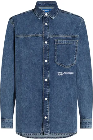 Karl Lagerfeld Denimskjorte med broderi