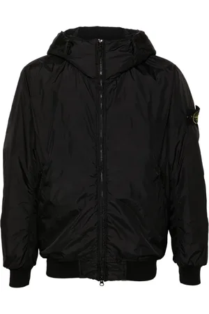 Stone Island Vindjakke med hætte og kompasmærke