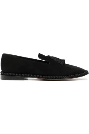 Robert Clergerie Loafers i ruskind med kvast-detalje