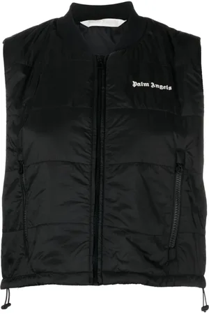 Palm Angels Cropped vest med logobroderi