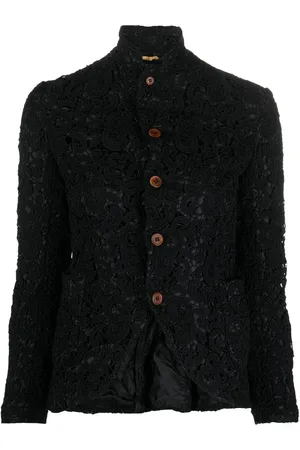 Comme des Garçons Jakke med blomsterbroderi og knapper