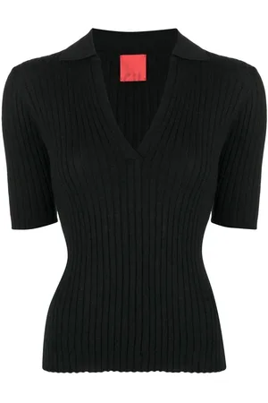 Cashmere In Love Summer polo i strik med V-hals