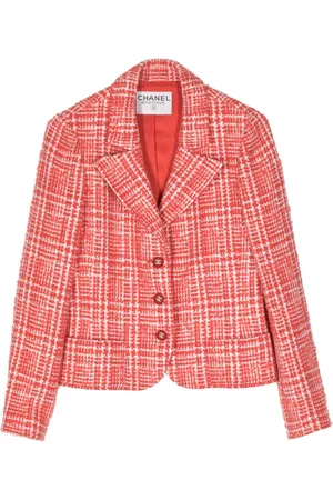 CHANEL Ternet tweed-blazer med CC-knapper fra 00