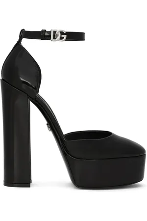 Dolce & Gabbana 145mm plateau-pumps i lakeret læder