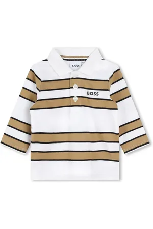 HUGO BOSS Polo med logotryk og striber