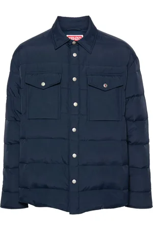 Kenzo Quiltet skjortejakke med klassisk krave