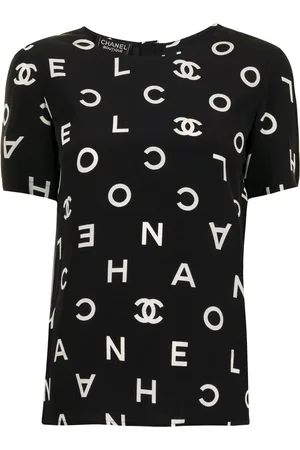 CHANEL 1997 T-shirt med logotryk