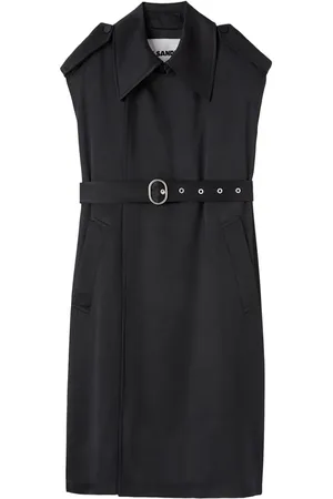 Jil Sander ærmeløs trenchcoat med bælte