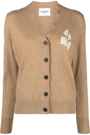 Marant Etoile Karin cardigan med intarsia-logo