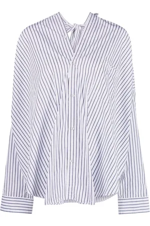Balenciaga Stribet T-shirt med sløjfedetalje