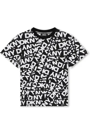 DKNY T-shirt med heldækkende logobånd