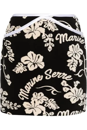 Marine Serre Kort nederdel med jacquard-mønster