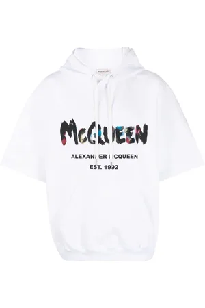 Alexander McQueen Kortærmet hættetrøje med logotryk