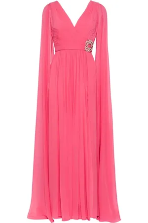 Elie saab Chiffon-kjole med V-hals