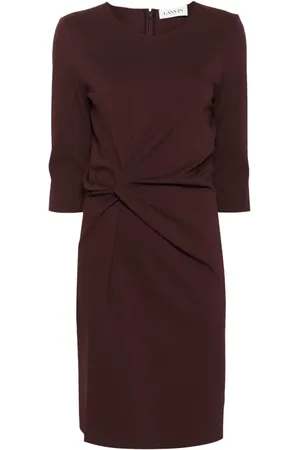 Lanvin Mellemlang kjole med snoet detalje