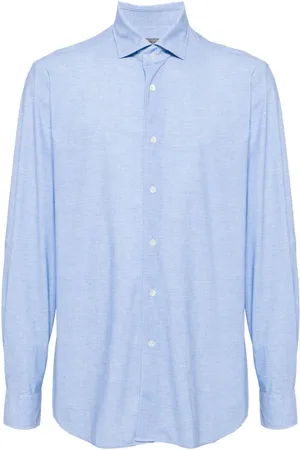 corneliani Langærmet chambray-skjorte