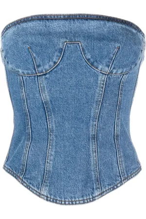 MAGDA BUTRYM Stropløs korset i denim