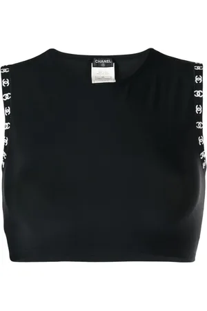 CHANEL 1997 cropped top med CC-detalje