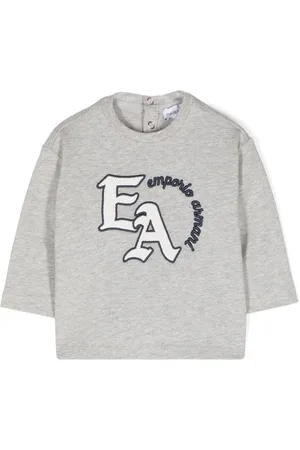 Emporio Armani Meleret T-shirt med broderet logo