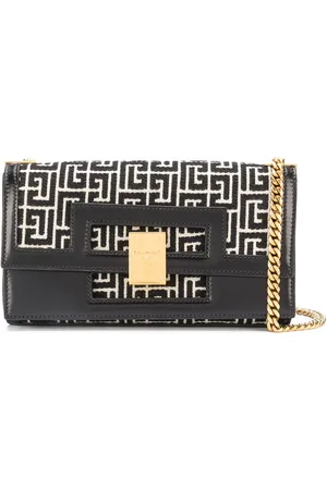 Balmain Mellemstor 1945 skuldertaske i jacquard