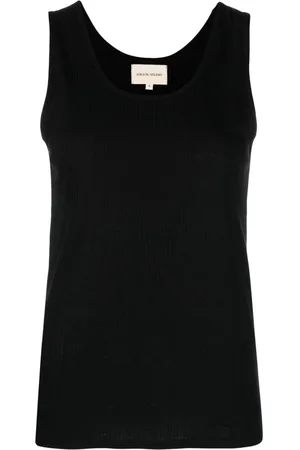 Loulou de Saison Ribstrikket tanktop med rund hals