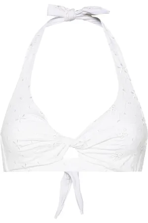 MC2 SAINT BARTH Blomstret-broderet Tristan bikinitop