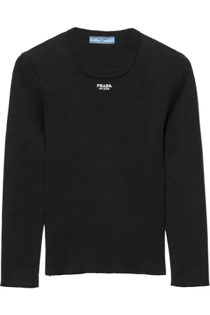 Prada Top i bomuld med rund hals