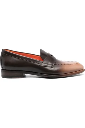 santoni Læderloafers med ombré effekt