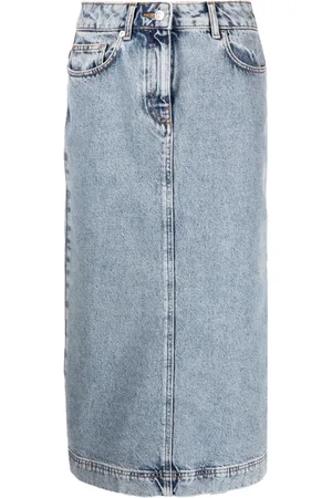 Moschino Kort nederdel i forvasket denim