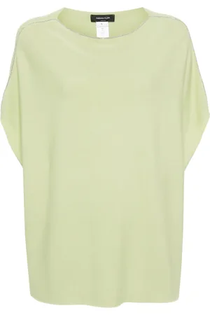 Fabiana Filippi ærmeløs sweater med perledekoreret kant