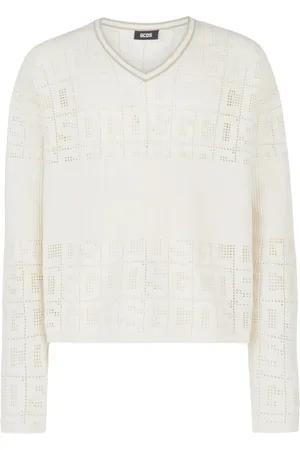 GCDS Trøje i macramé med monogram