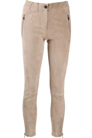 arma leder Skinny-bukser i ruskind