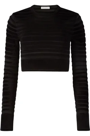 Nina Ricci Cropped top med tonet stribe