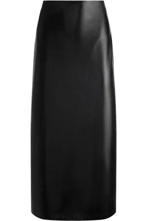 ALICE+OLIVIA Midi-nederdel i imiteret læder